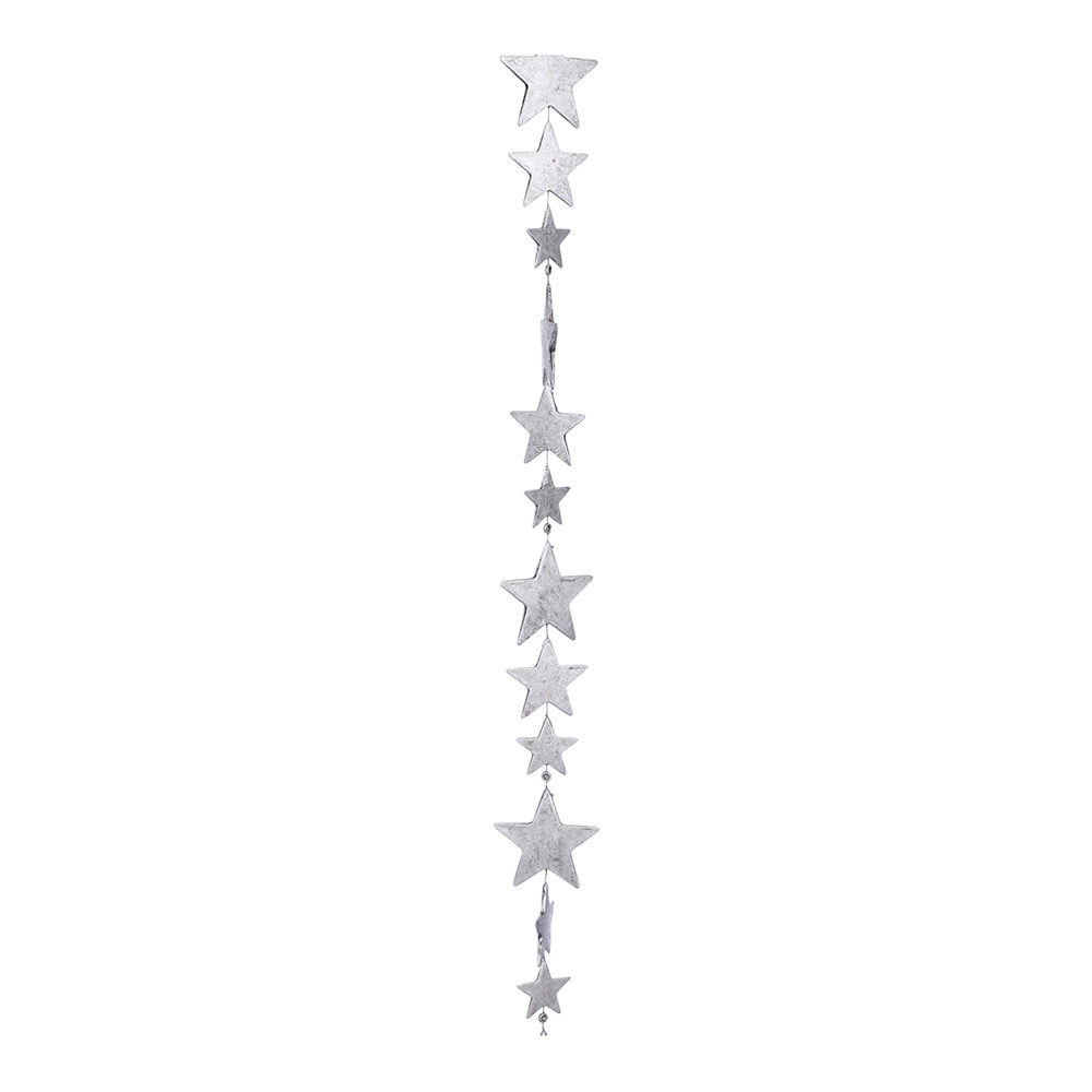 ULT. UNIDADES GUIRNALDA ESTRELLAS COLOR PLATEADO 1,85m
