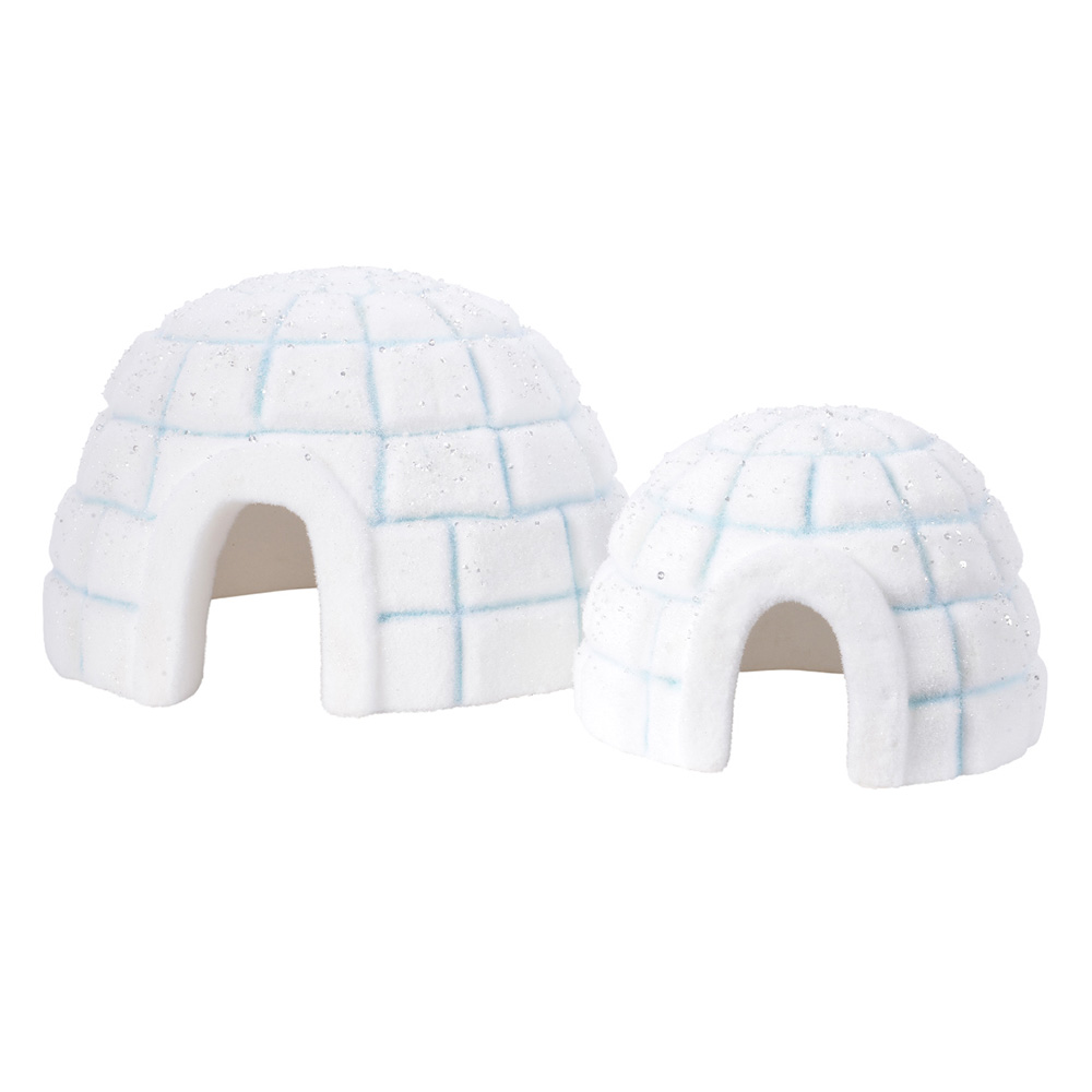 IGLU DECORATIVO SET DE 2 UNIDADES Ø29x29,5cm Ø43x42cm