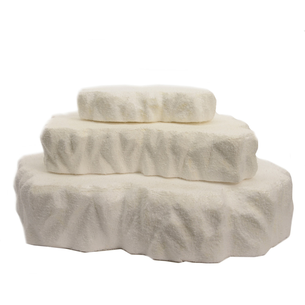 ULT. UNIDADES MONTICULO DE HIELO Y NIEVE DECORATIVO SET DE 3 40x23x8cm, 57x39x14cm,80x57x18cm