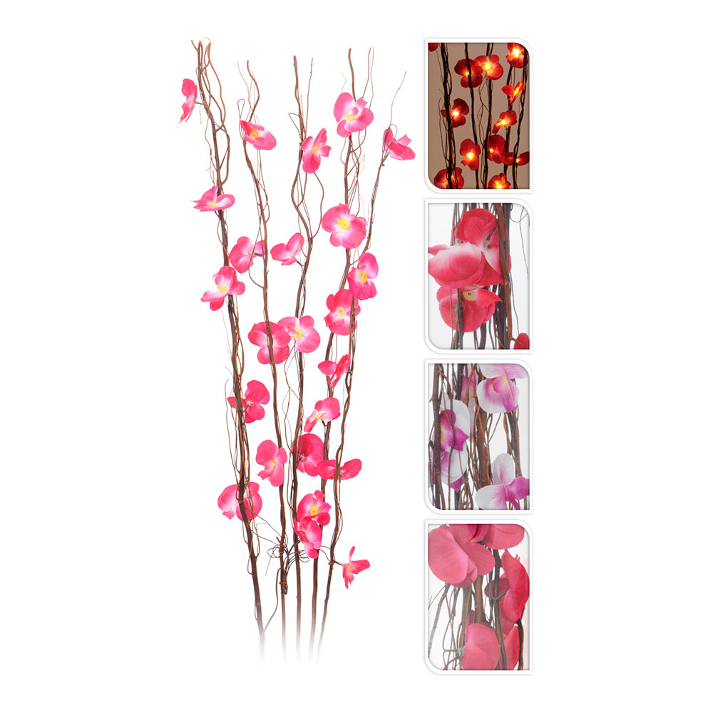 RAMO FLORES DECORATIVAS CON LED MOD. SURTIDOS