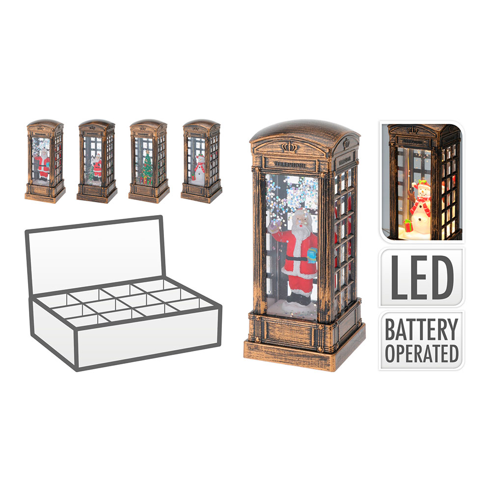 CABINA TELEFONO NAVIDEÑA CON LED