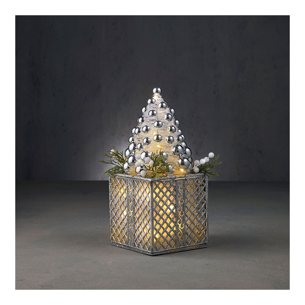 ULT. UNIDADES ARBOL DE NAVIDAD REGALO DECORATIVO 24 LEDS BLANCO CÁLIDO