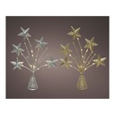 ULT. UNIDADES ADORNO PARA COPA ÁRBOL DE NAVIDAD ESTRELLA 5X21X31CM 12 LEDS COLORES SURTIDOS