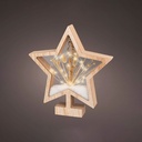 ESTRELLA DE MADERA CON MICROLEDS 4X26X28CM 25 LEDS