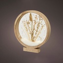 CÍRCULO DE MADERA CON MICROLEDS 4,30X25X27,5CM 25 LEDS