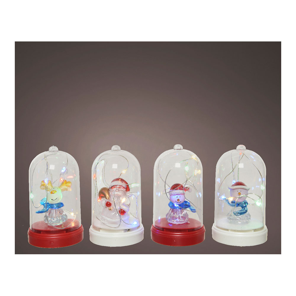 ULT. UNIDADES CAMPANA CON ADORNO DE NAVIDAD Ø6X10,3CM 6 LEDS MODELOS SURTIDOS
