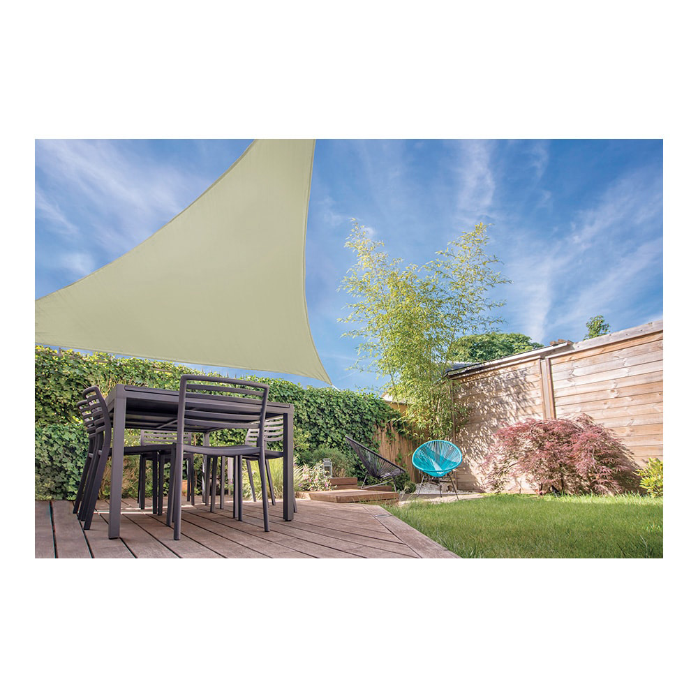 TOLDO VELA TRIANGULO COLOR: ARENA 3,6x3,6x3,6m AMBIANCE