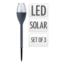 SET 3 LAMPARAS SOLARES COLOR GRIS