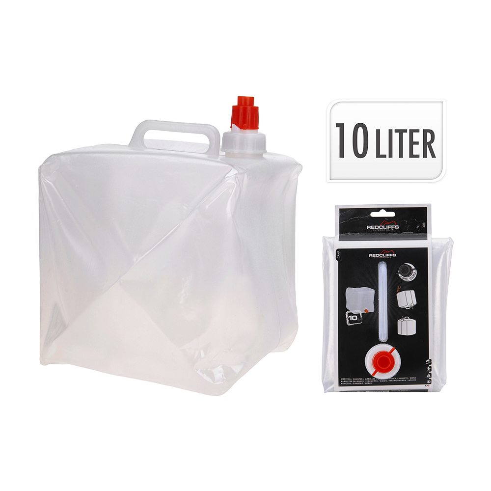 DEPOSITO DE AGUA DE PLASTICO PARA CAMPING 10L. 19x20x25cm REDCLIFFS