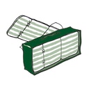 FUNDA DE PROTECCIÓN CUBRE COLCHONETAS 37x128x57cm 100gr/m²