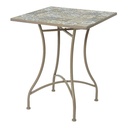 MESA METALICA/MOSAICO COLOR: MARRON 58x58x72cm MODELO BISTRO PARA EXTERIOR