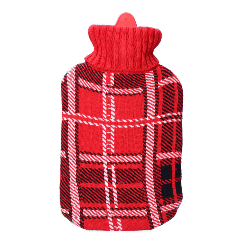 BOLSA DE AGUA CALIENTE CLASICO ESCOCES ROJO 2 l