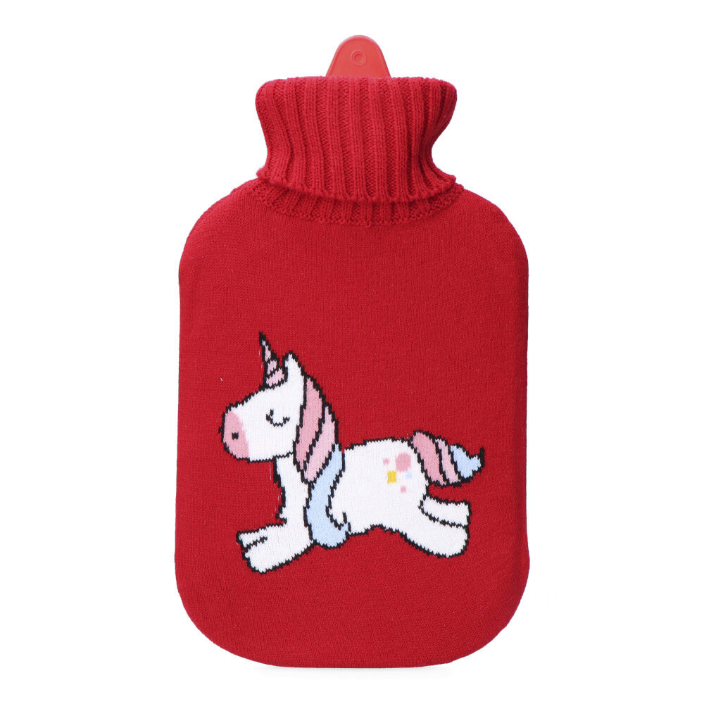 BOLSA DE AGUA CALIENTE ROJA UNICORNIO 2 l