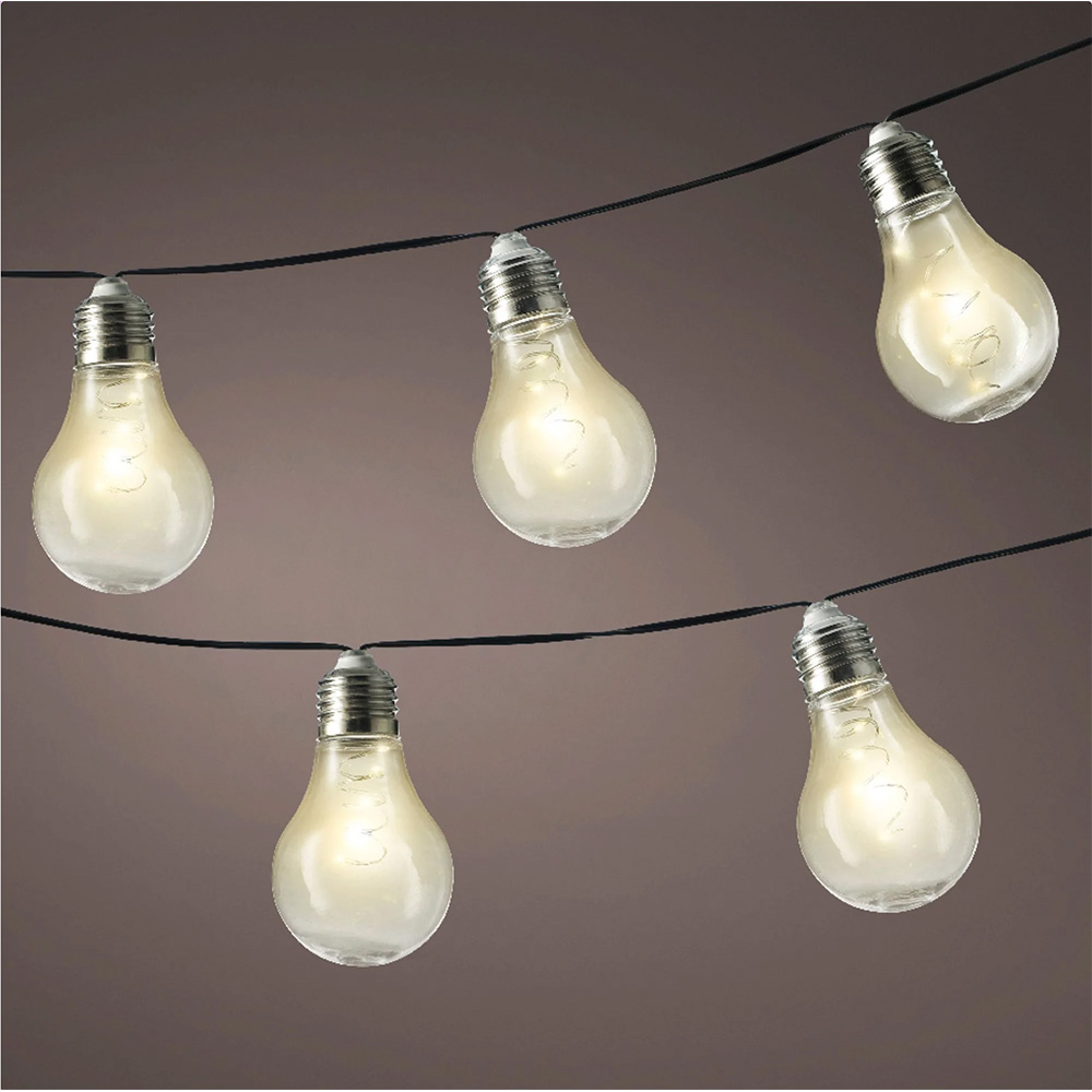 ULT. UNIDADES  GUIRNALDA EXTERIOR BOMBILLA SOLAR MICRO LED