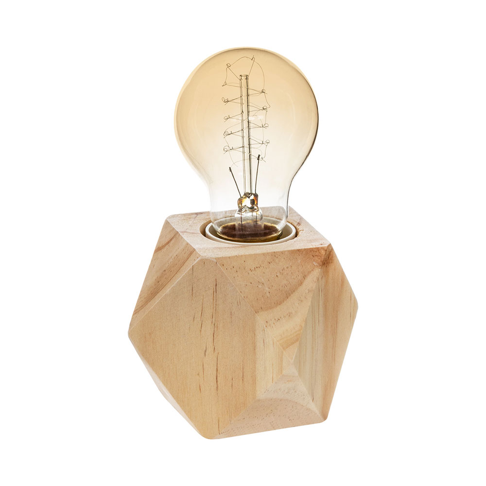 LAMPARA DE MESA MADERA E27 (BOMBILLA NO INCLUIDA)