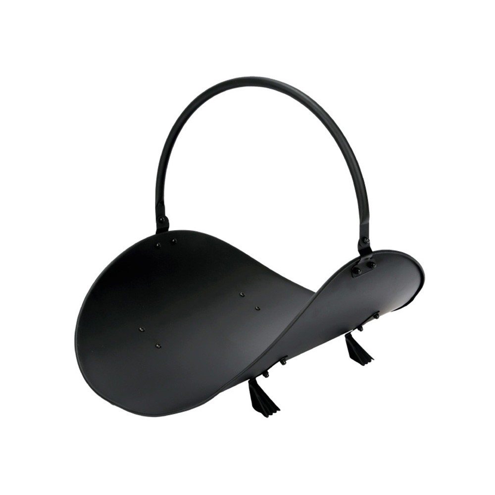 CESTA METALICA PARA LEÑA  - NEGRA - EDM