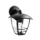 APLIQUE EXTERIOR PARED INV. 1X60W NEGRO MOD. CREEK PHILIPS