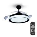 VENTILADOR TECHO DE LED MODELO ATLAS NEGRO POTENCIA: 28+35W ASPAS: Ø106cm CON MANDO A DISTANCIA PHILIPS