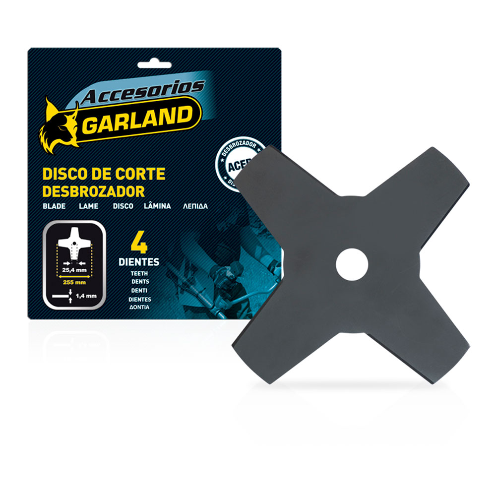 S.OF. CUCHILLA 4D PARA DESBROZADORA 255x25,4x1,4mm 7100255144 GARLAND