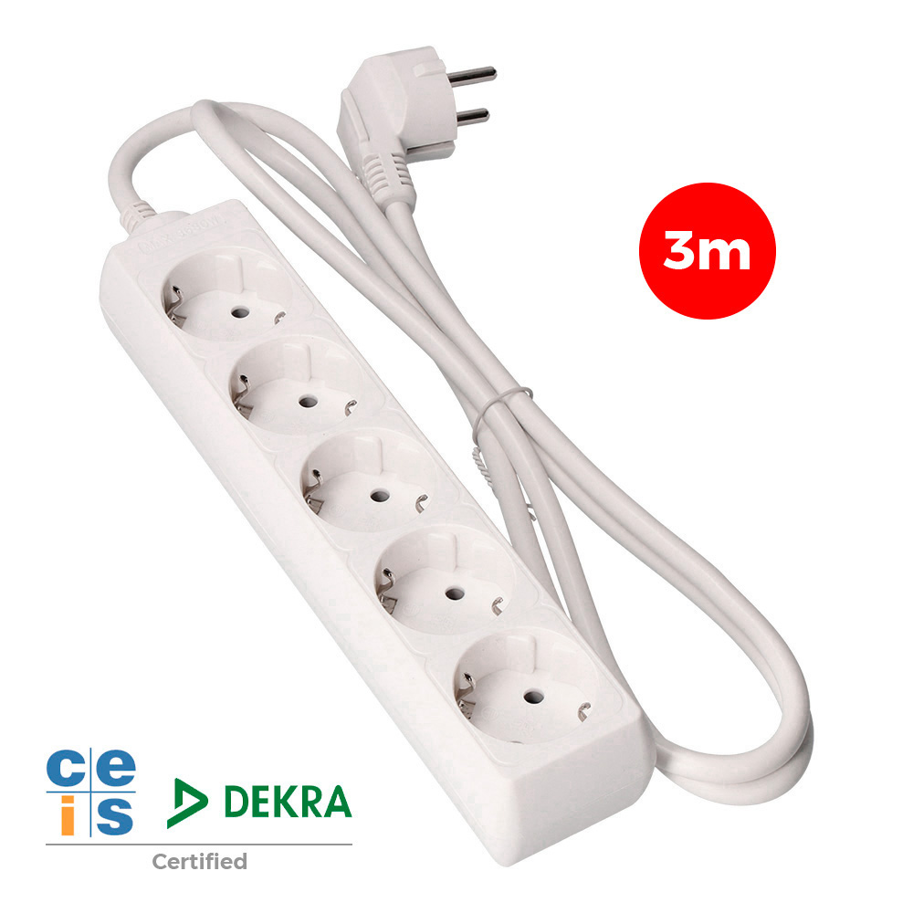 BASE MULTIPLE 5 TOMAS SCHUKO 3m. 3x1,5mm EDM
