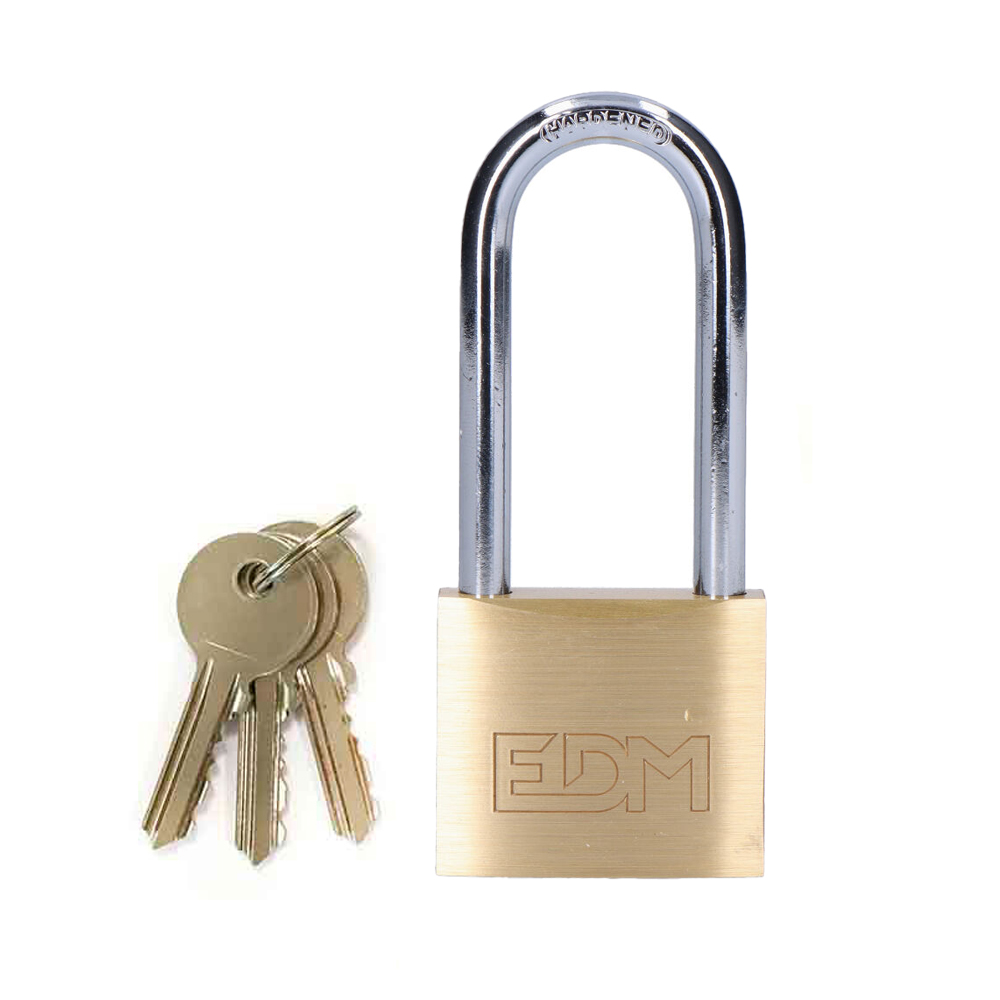 CANDADO LATON ARCO LARGO 40x65mm BLISTER EDM