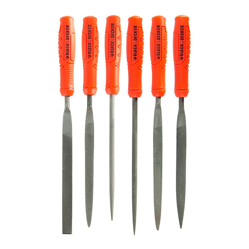 S.OF. JUEGO 6 MINI LIMAS DE METAL Y MADERA BDHT0-22270 BLACK+DECKER