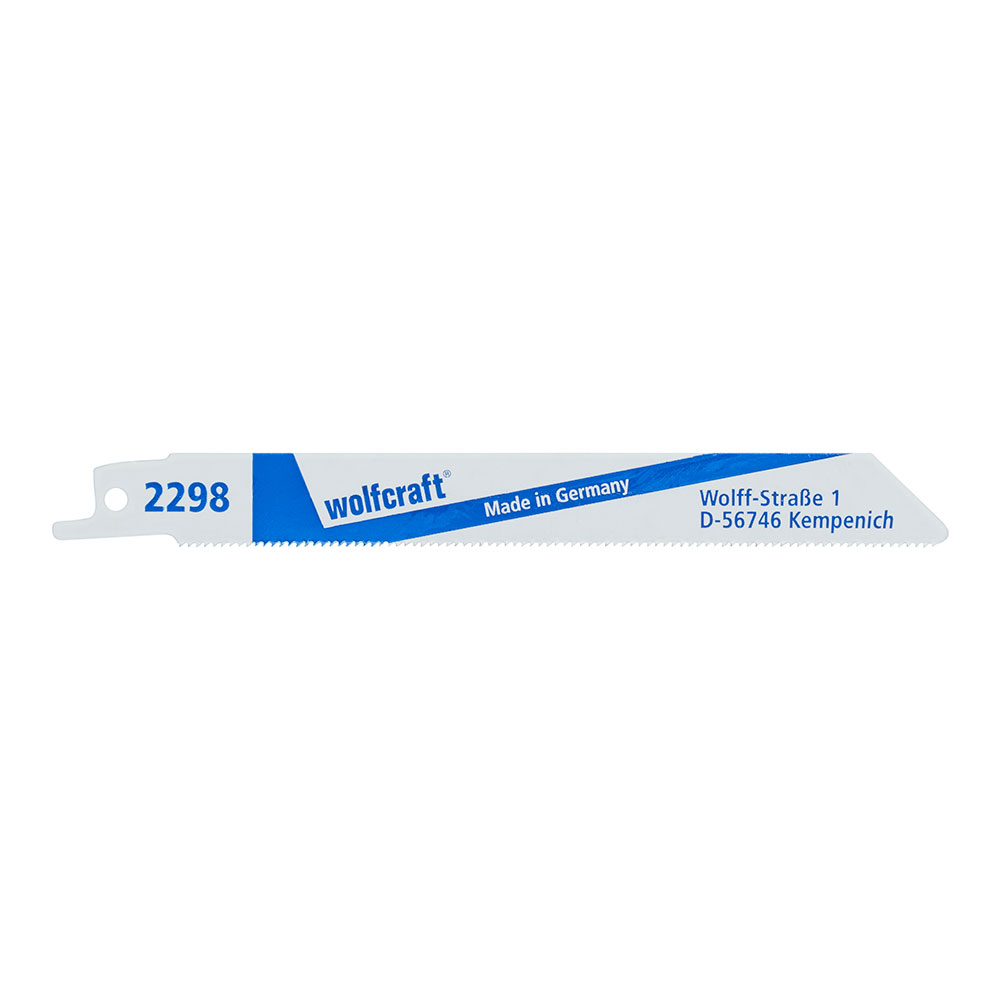 PACK 2 HOJAS DE SIERRA DE SABLE BIM, METAL, FINO, LONGITUD 150mm 2298000 WOLFCRAFT