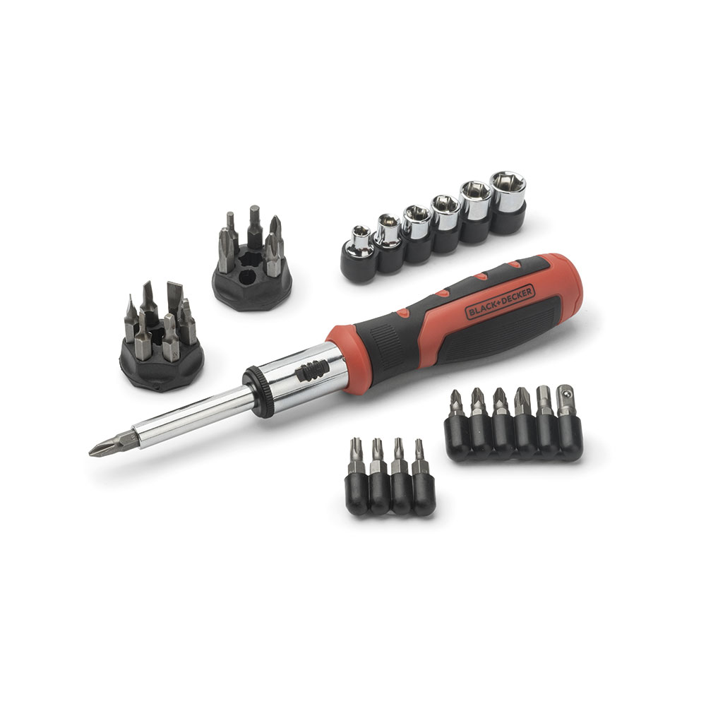 S.OF. JUEGO MULTIPUNTAS CON CARRACA 29 PIEZAS BDHT0-62130 BLACK+DECKER