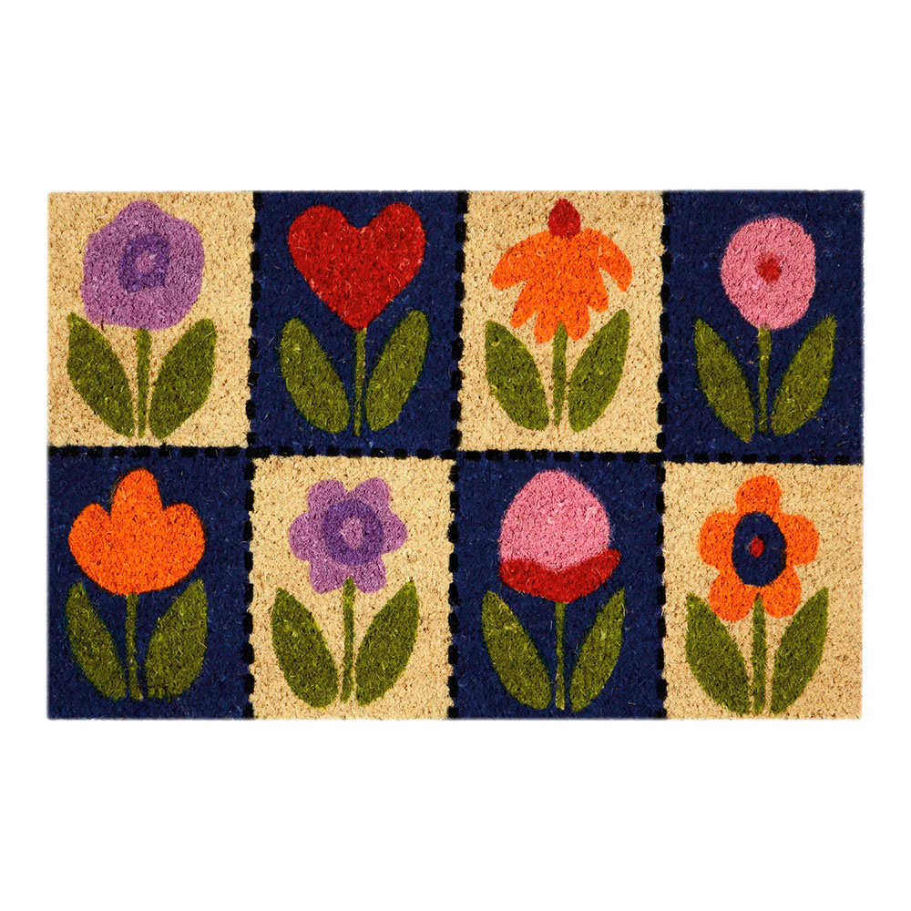 FELPUDO 60x40cm MODELO FLORES EDM