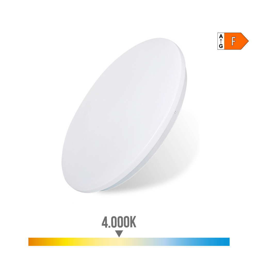 S.OF.  PLAFON/APLIQUE LED DE SUPERFICIE 18W 4000K Ø33x6,6cm EDM