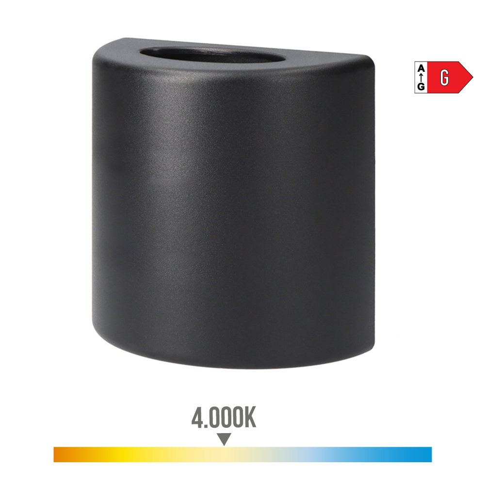 APLIQUE LED 3W 60lm 4000K LUZ DIA IP65 12x12x6cm OVALADO EDM