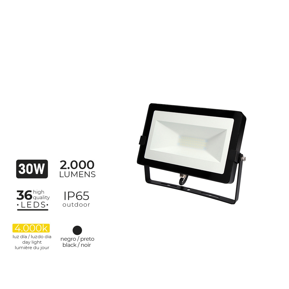 FOCO PROYECTOR LED 30W 2000lm 4000K LUZ DIA 18,2x12x2,85cm EDM