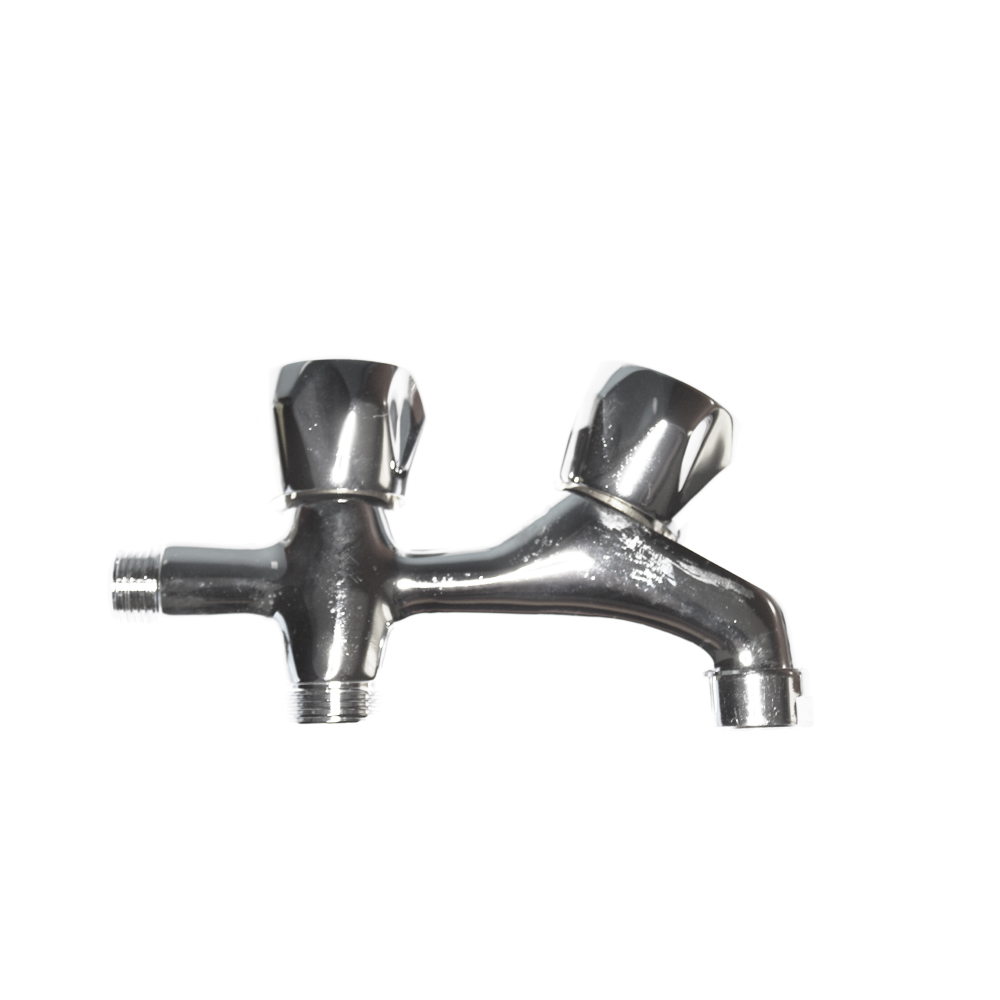 GRIFO DE LAVADORA - DOBLE - V/METAL - CR - 1/2" - (ENVASADO)