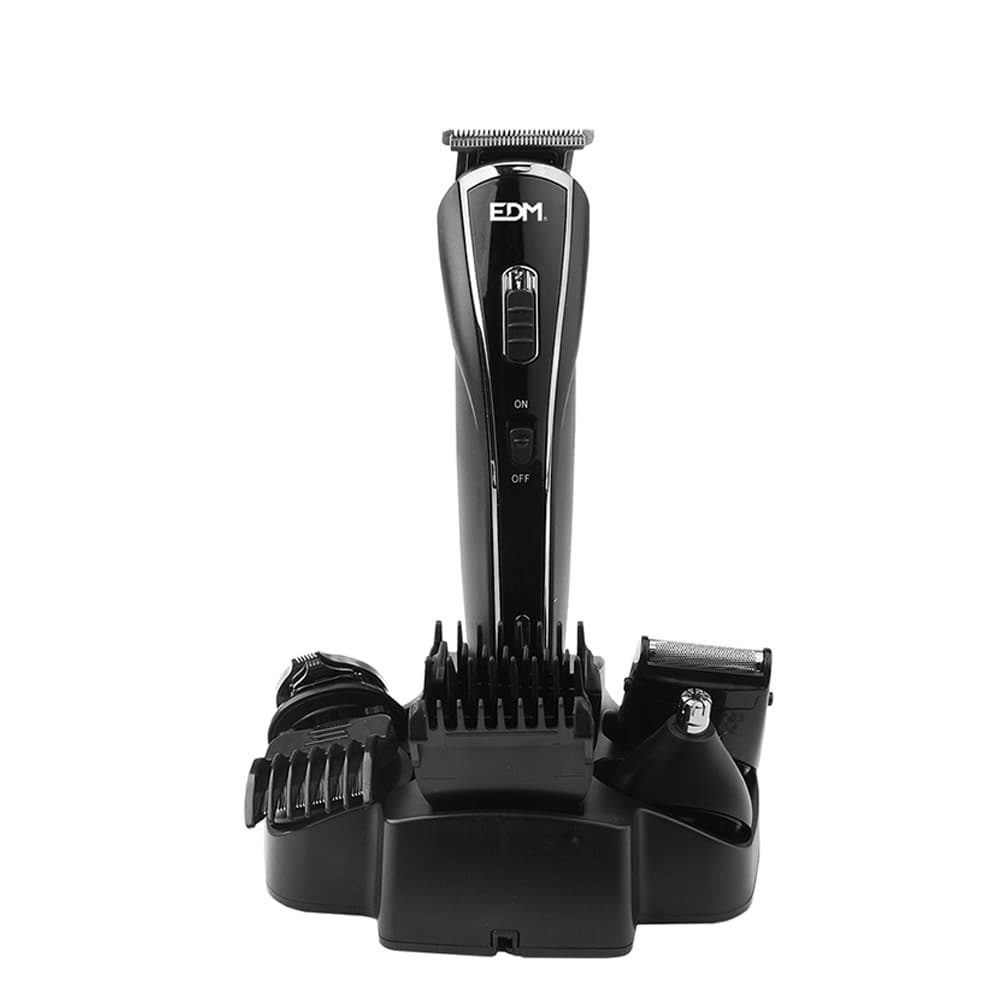 CONJUNTO MAQUINA CORTA CABELLOS 5 EN 1 RECARGABLE 10W 4,5x18x4,2cm EDM
