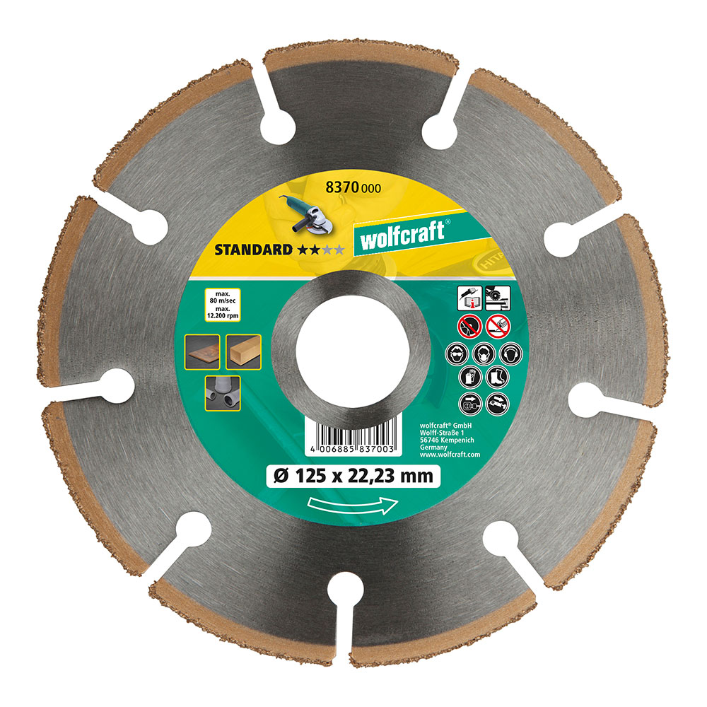 DISCO DE CORTE CT "STANDARD" Ø115mm 8369000 WOLFCRAFT