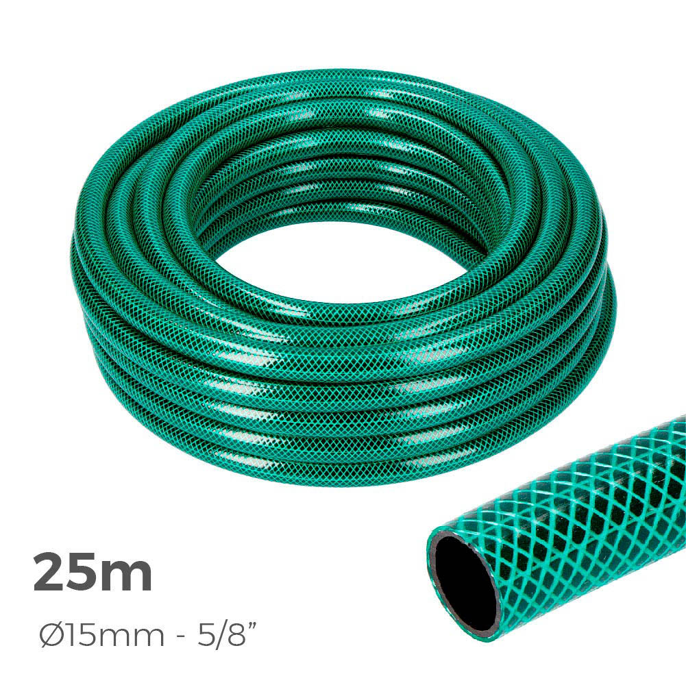 MANGUERA JARDIN BASIC LINE Ø INTERIOR 15mm Ø EXTERIOR 19mm (5/8") - ROLLO 25m EDM