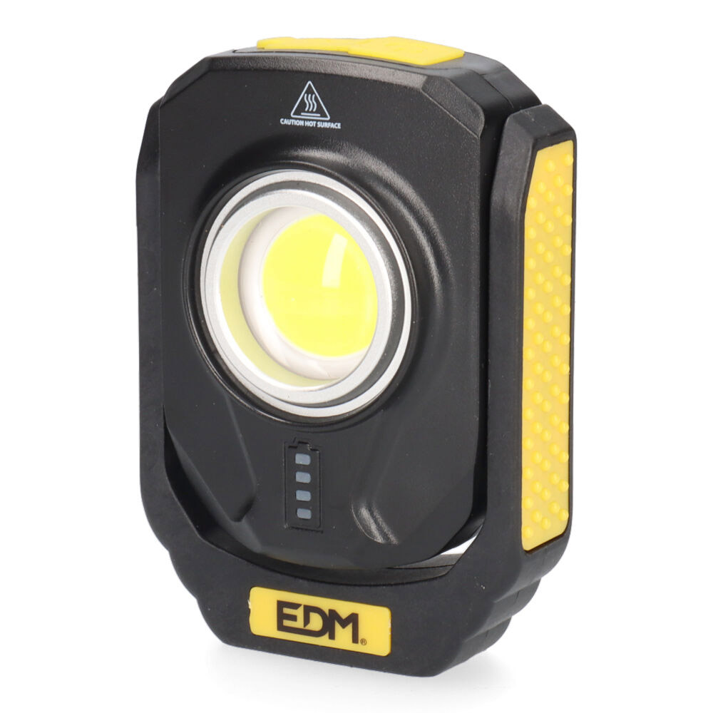 LINTERNA 1 LED 10W 900lm COMPACT RECARGABLE. BASE MAGNETICA. EDM
