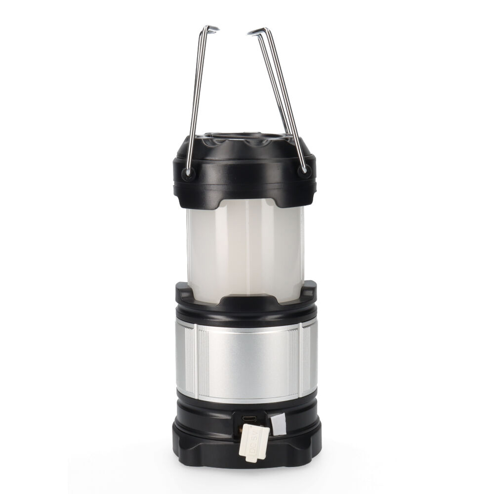 FAROL DE CAMPING RECARGABLE CON BATERIA O PILAS 4 POSICIONES DE LUZ EDM