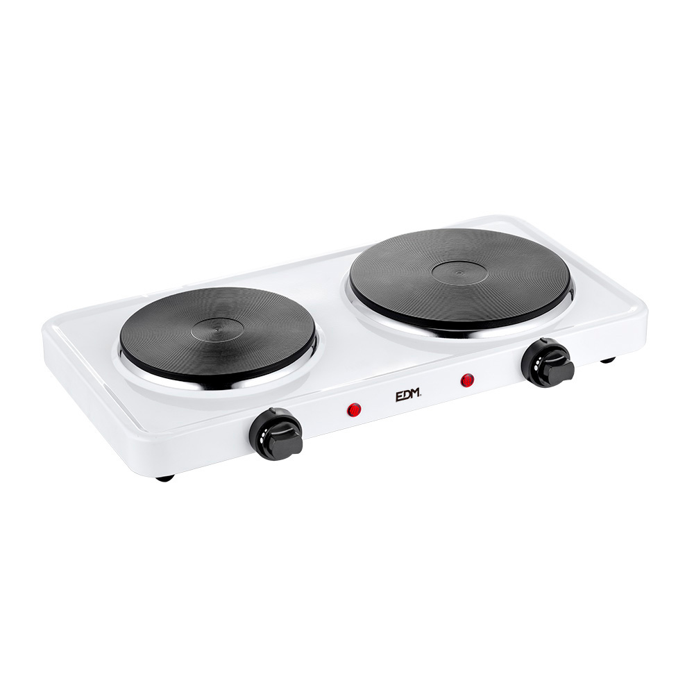 COCINA ELECTRICA 2 FUEGOS 1000-1500W 46x24x7,5cm EDM