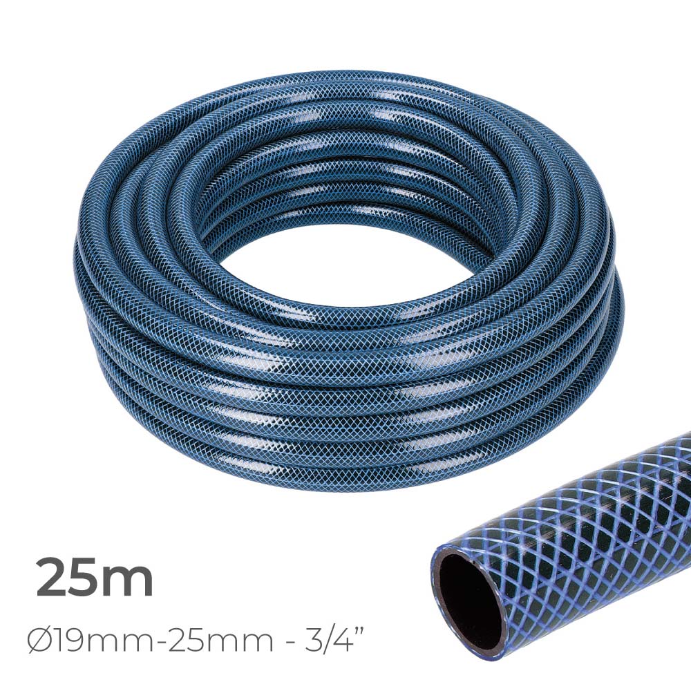 MANGUERA DE JARDIN BLUE INTERIOR Ø19mm. EXTERIOR Ø25mm (3/4") ROLLO 25m EDM