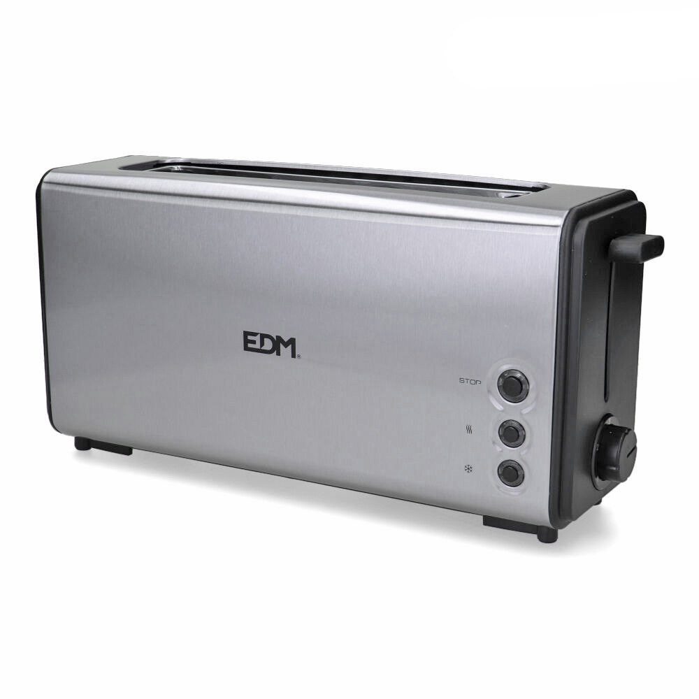 TOSTADORA RANURA LARGA CROMADA 1050W 37x11,5x19cm EDM