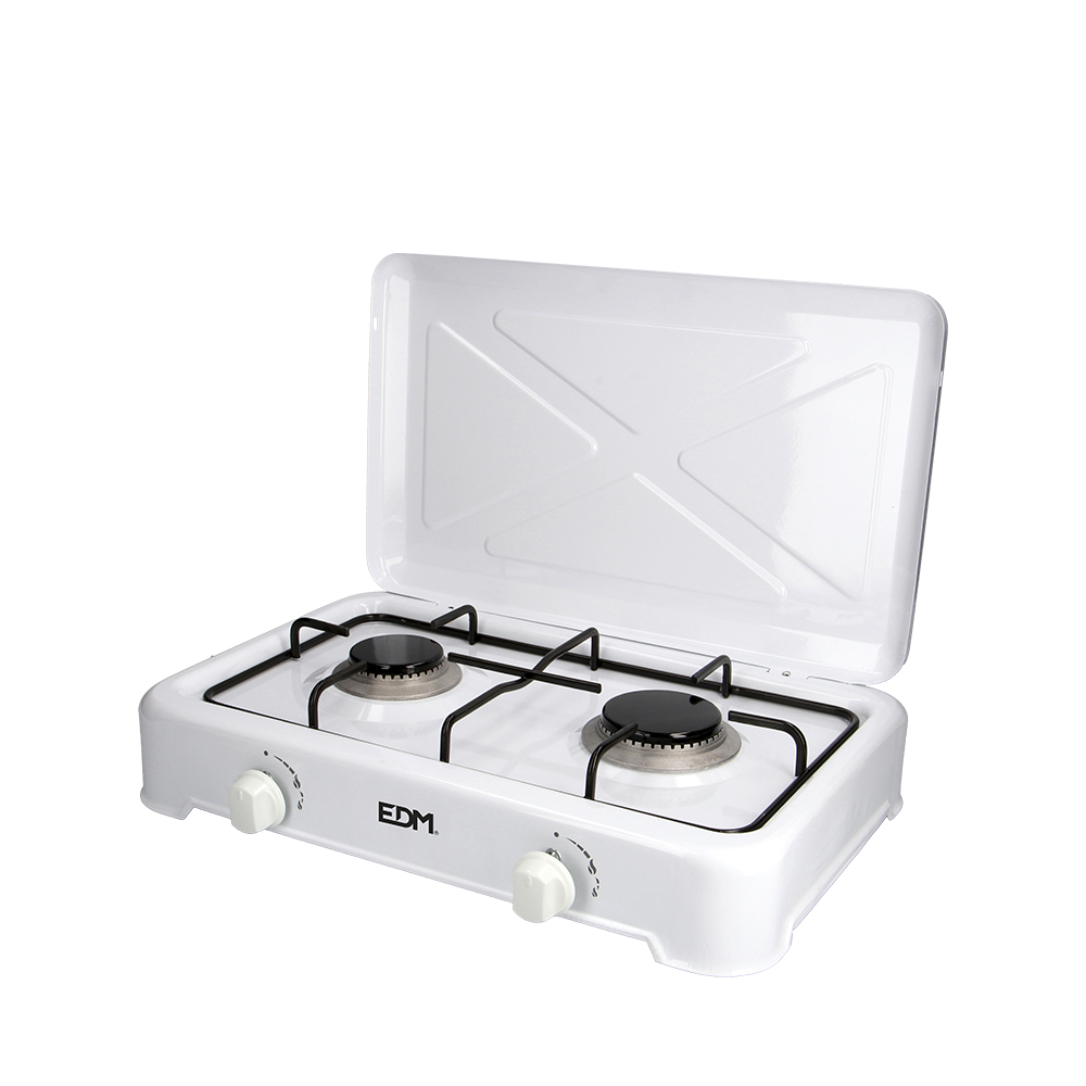 COCINA DE GAS ESMALTADA 2 FUEGOS 46x30x12cm EDM