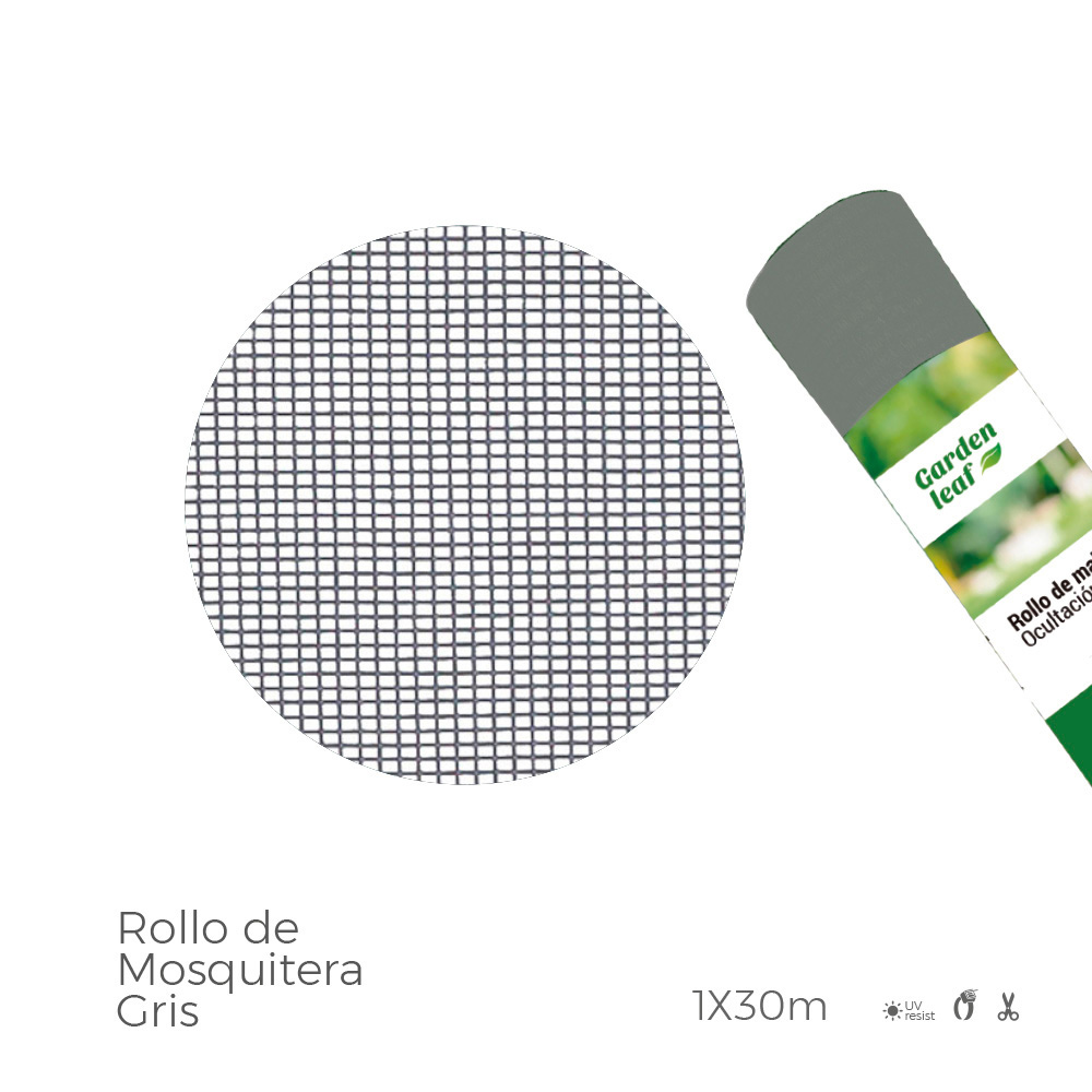 ROLLO MOSQUITERA GRIS 1x30m