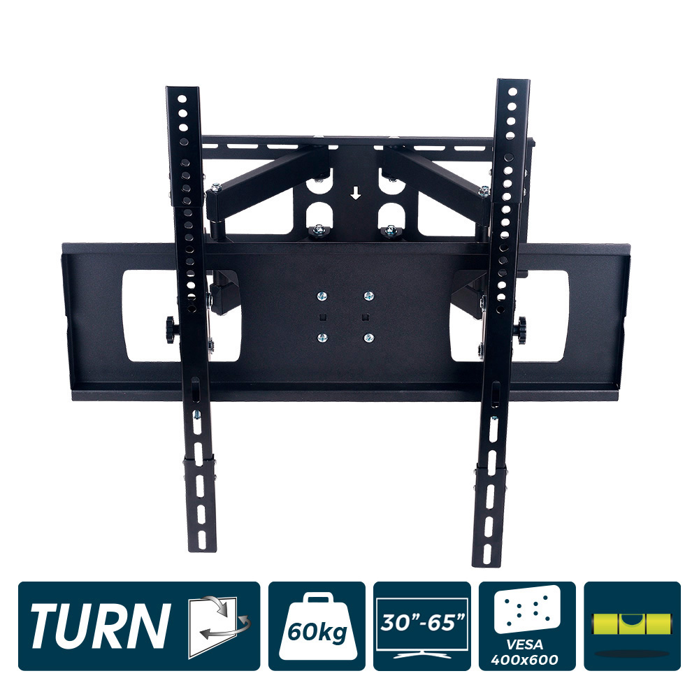 SOPORTE PLASMA/LCD/LED DE 30-65 PULGADAS 60kg EDM CON DOS BRAZOS Y OSCILANTE. CON NIVEL INCLUIDO