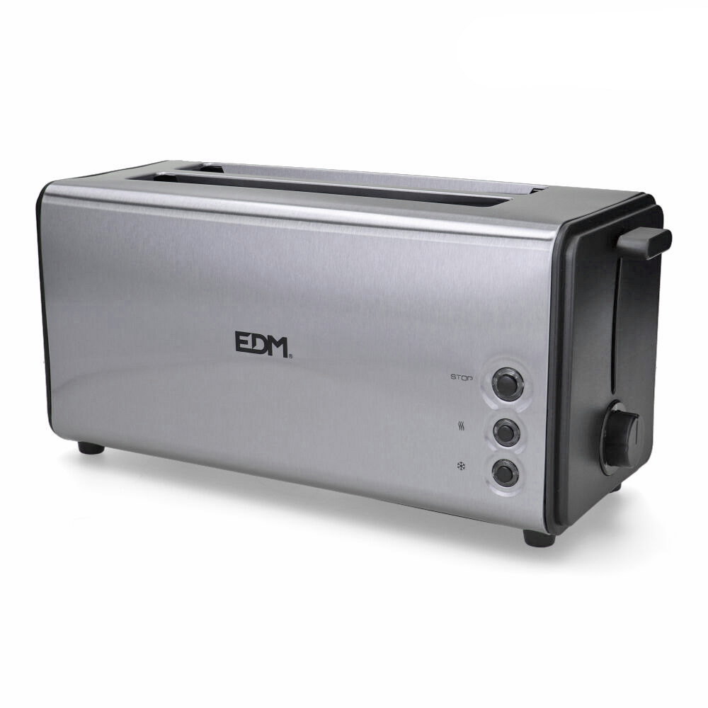 TOSTADORA DOBLE RANURA LARGA CROMADA 1400W 37x15,5x18,5cm EDM