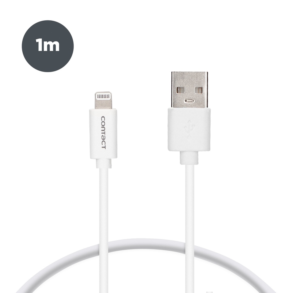 Cable de 1 m, conectores USB y Lightning para iPhone, Blanco