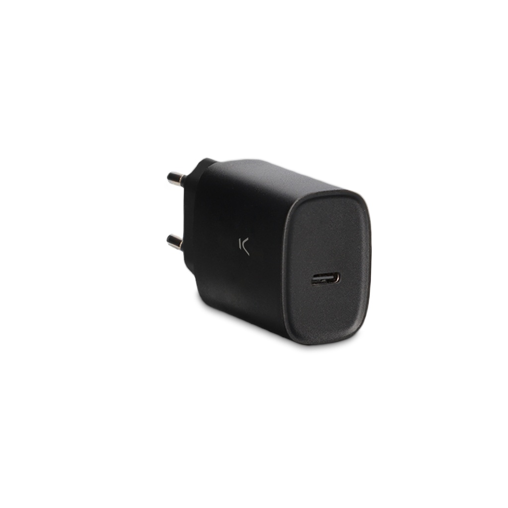 Cargador de red Ksix, 25W, Programmable Power Supply (PPS) y Power Delivery, USB C
