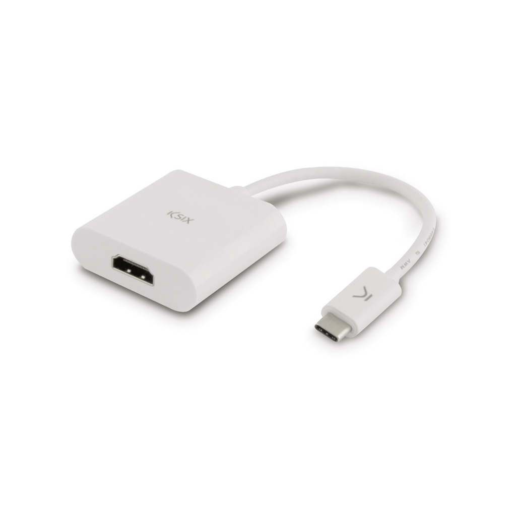 Adaptador HDMI 4K Ksix, Puerto HDMI hembra y USB-C, Blanco