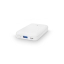 Powerbank magnética Ksix, Compatible MagSafe, 5.000 mAh, 20 W, Power Delivery, Carga simultánea, Blanco