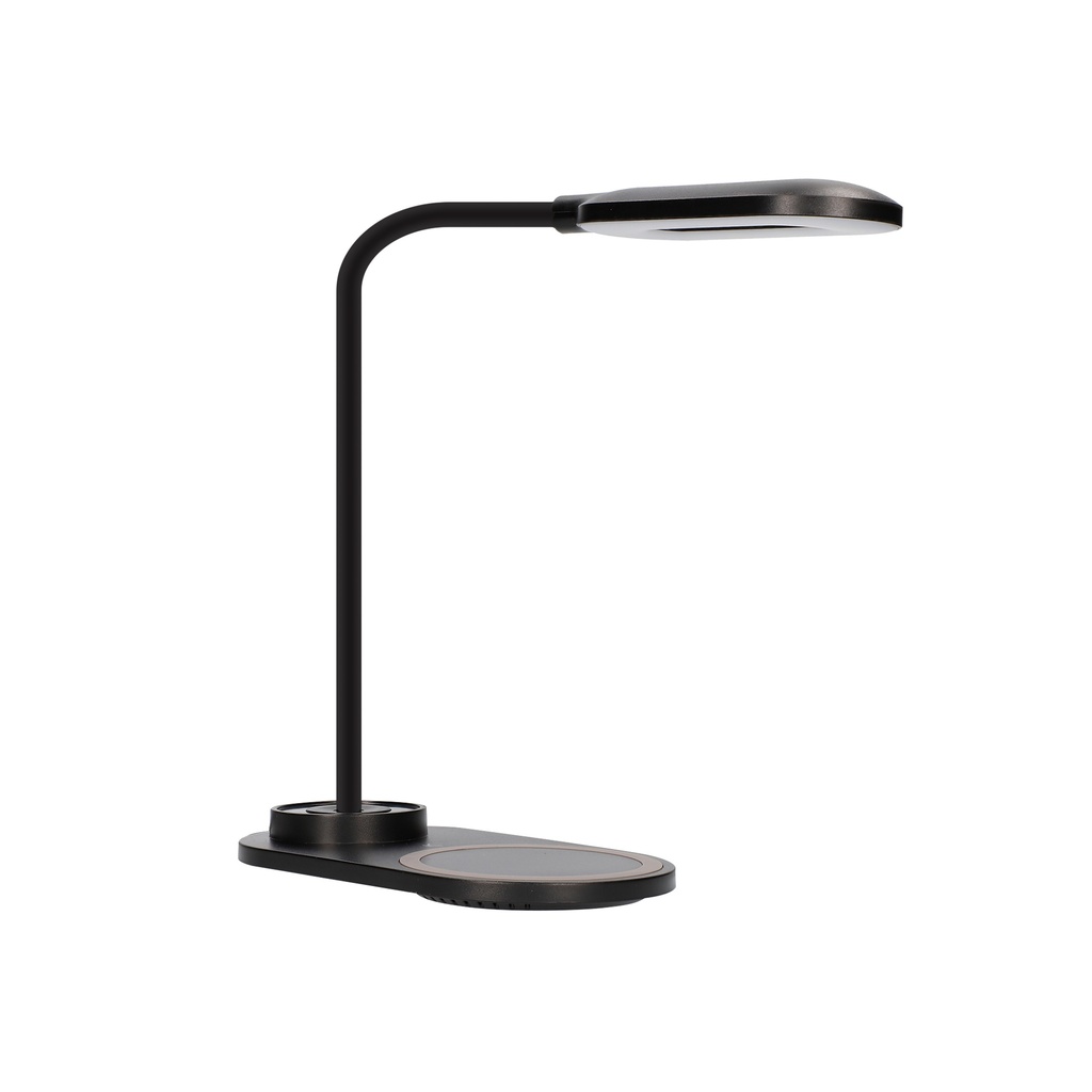 Cargador inalámbrico lámpara Ksix, 15W, Tecnología Qi, Fast charge